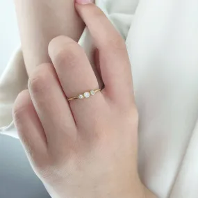 0,15ct Diamonds In Solid Gold Ring