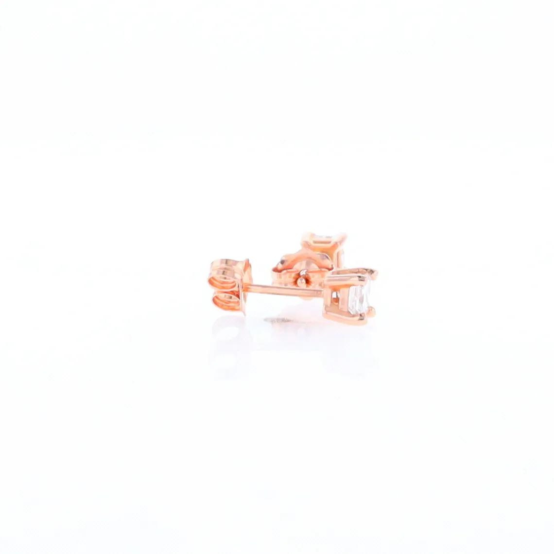 0.41ctw Princess Cut diamond Stud Earrings