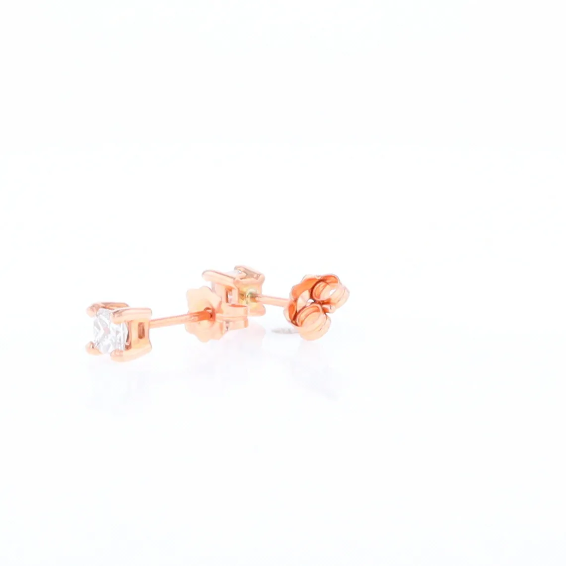 0.41ctw Princess Cut diamond Stud Earrings