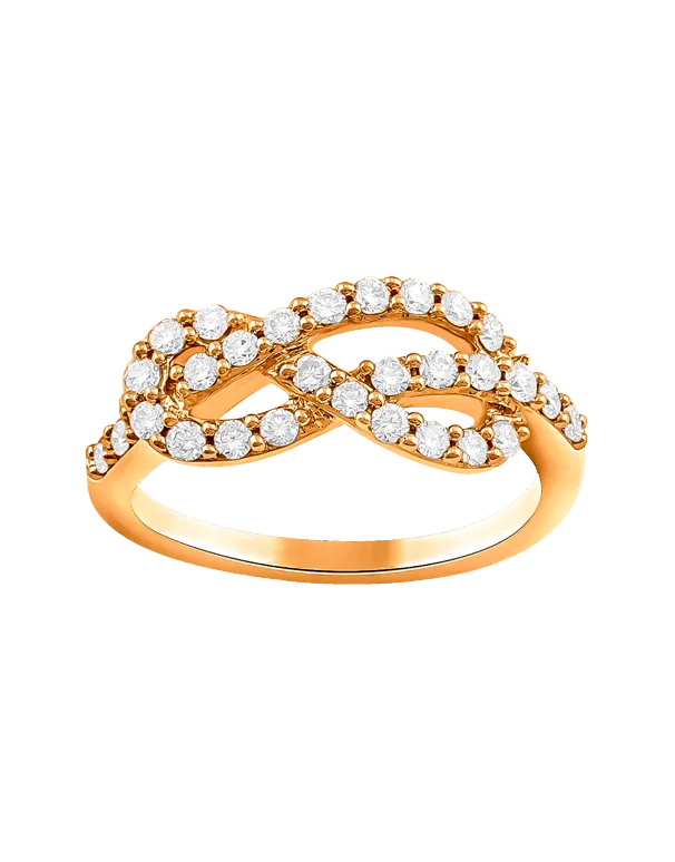 14ct Rose and White Gold Diamond Ring - 783911