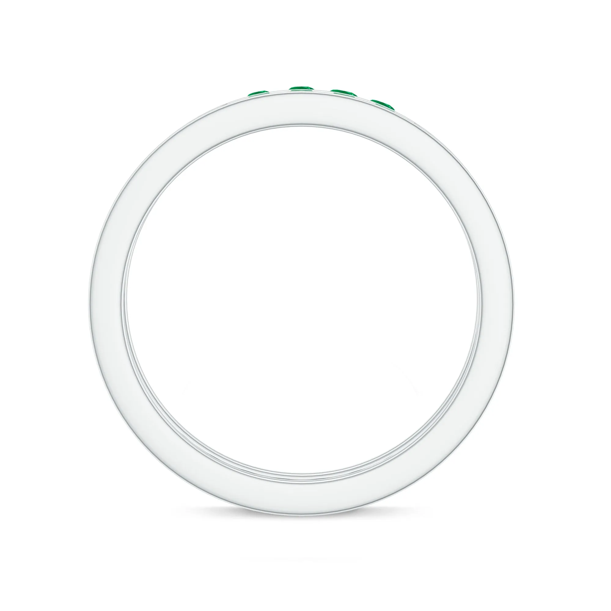 1.50 CT Emerald Channel Set Eternity Band Ring