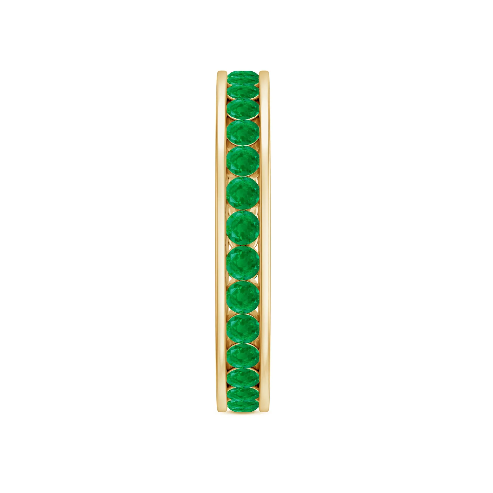 1.50 CT Emerald Channel Set Eternity Band Ring