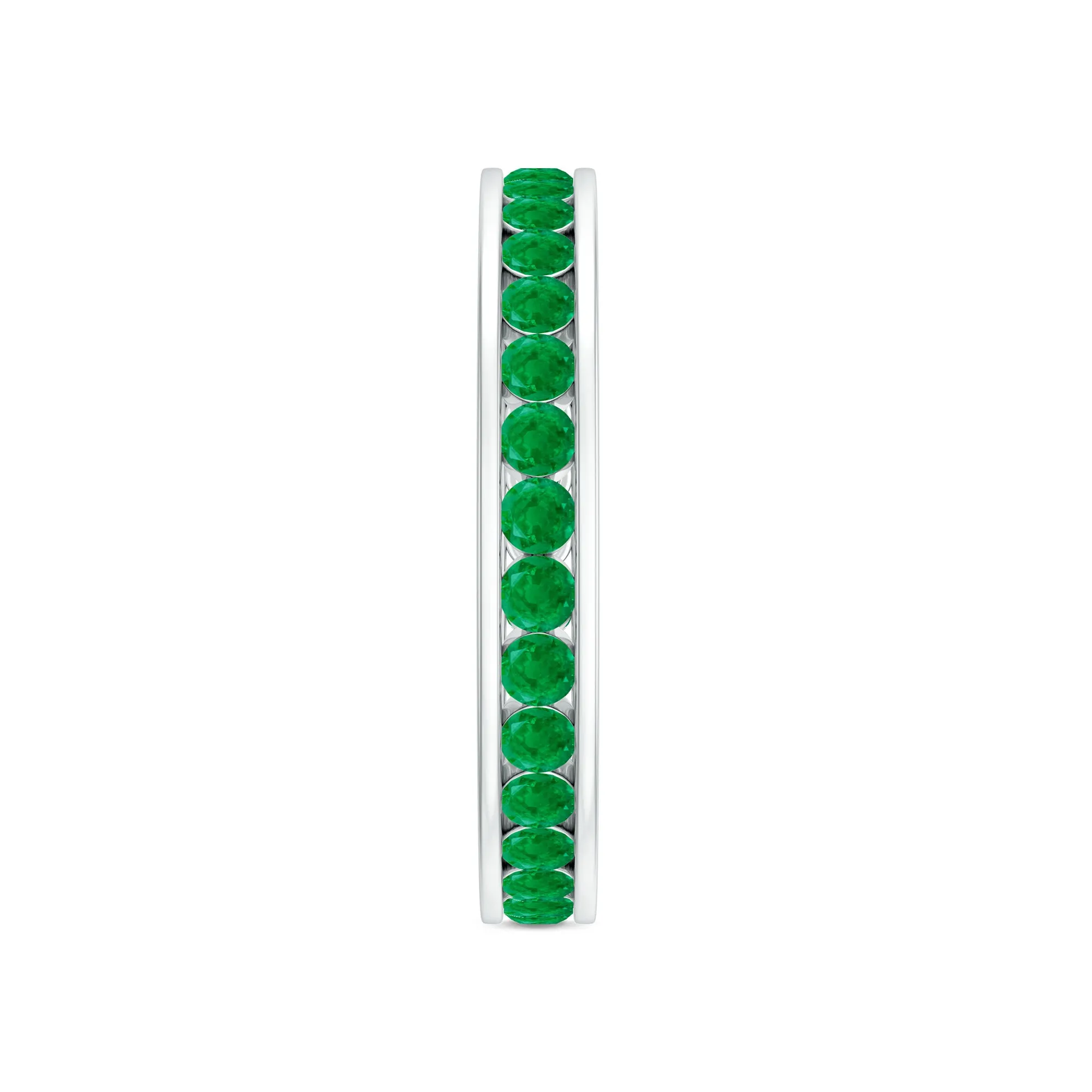 1.50 CT Emerald Channel Set Eternity Band Ring
