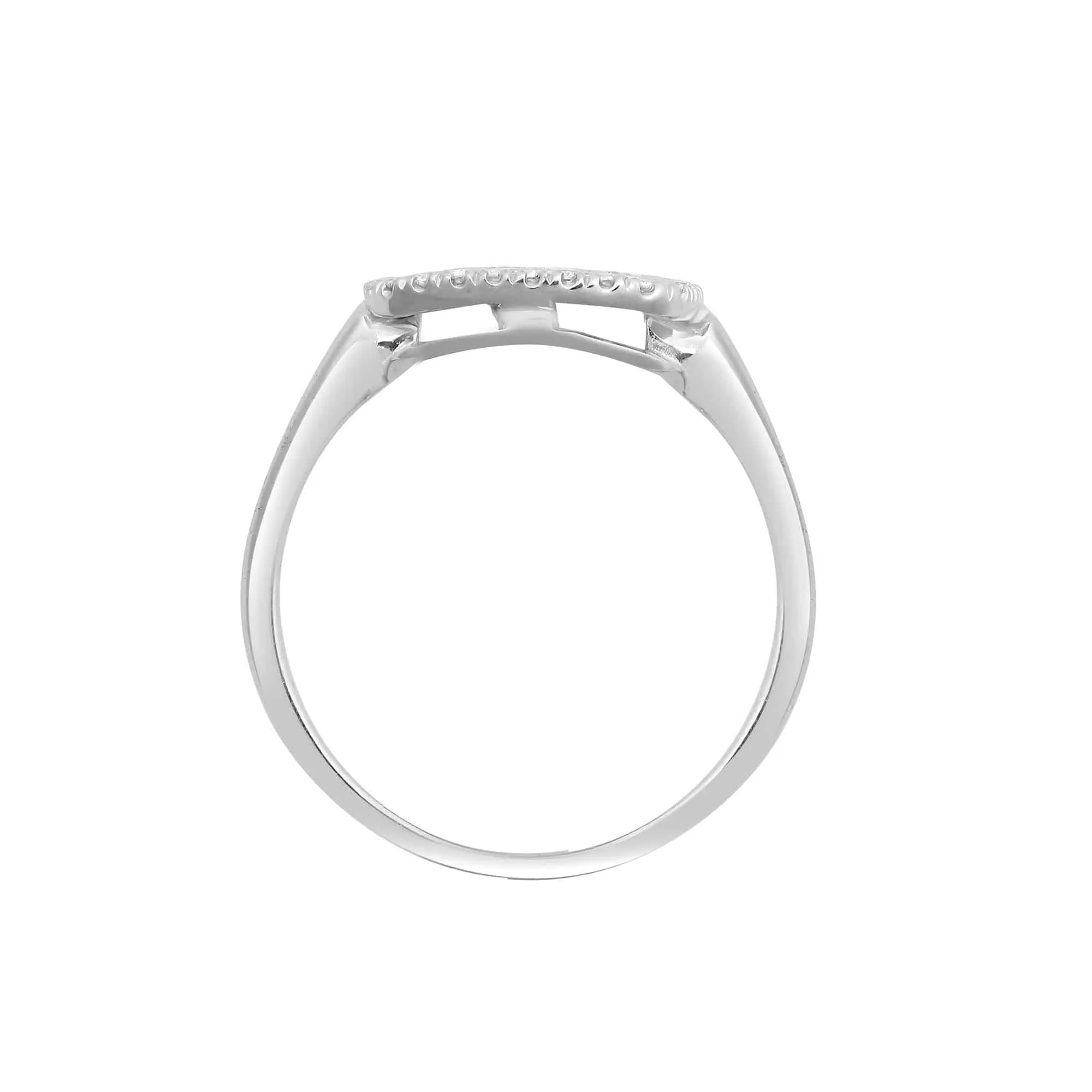 18ct White 0.55ct Dia Cluster Cushion Shape Ring