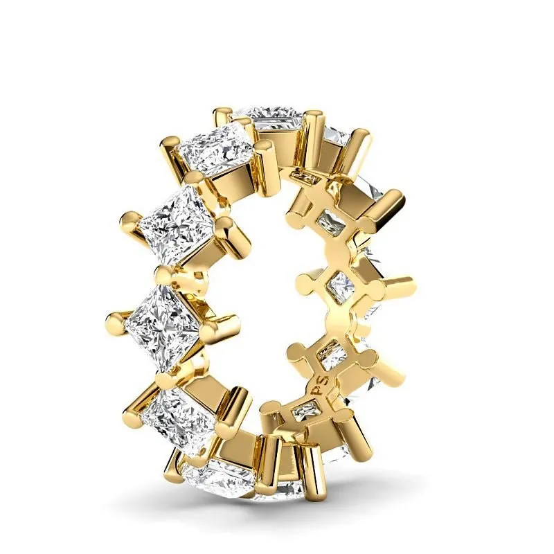 2.00-4.00 CT Princess Cut Lab Grown Diamonds - Eternity Ring