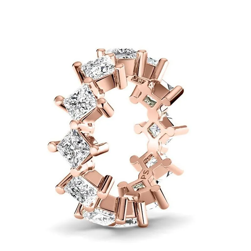 2.00-4.00 CT Princess Cut Lab Grown Diamonds - Eternity Ring