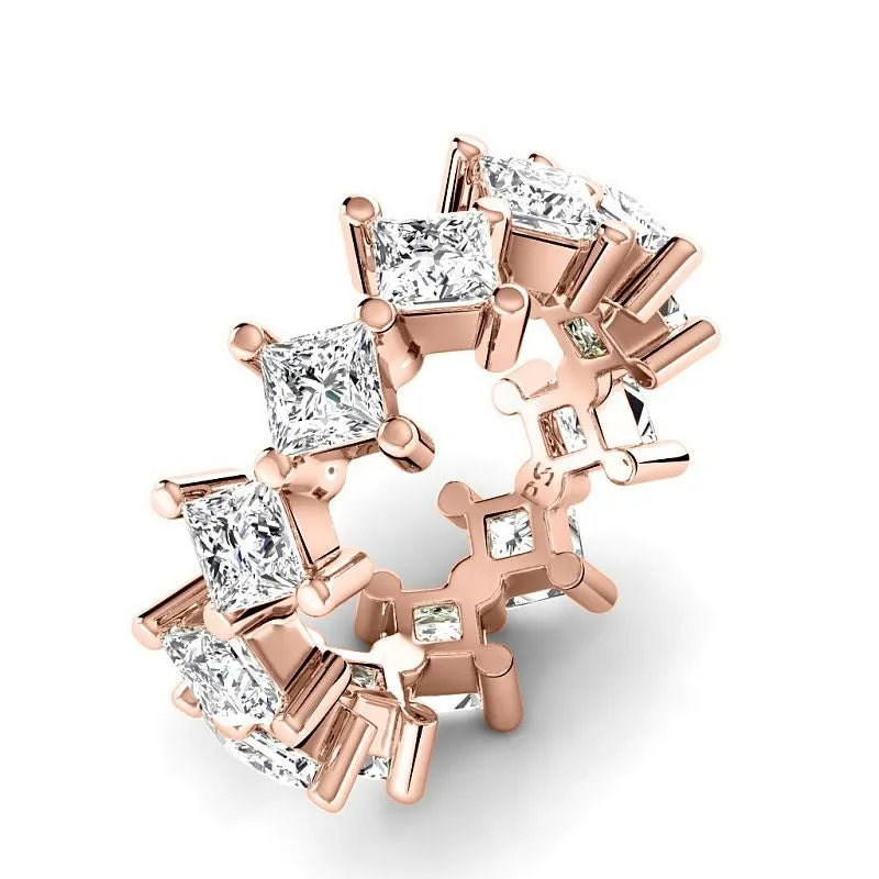 2.00-4.00 CT Princess Cut Lab Grown Diamonds - Eternity Ring