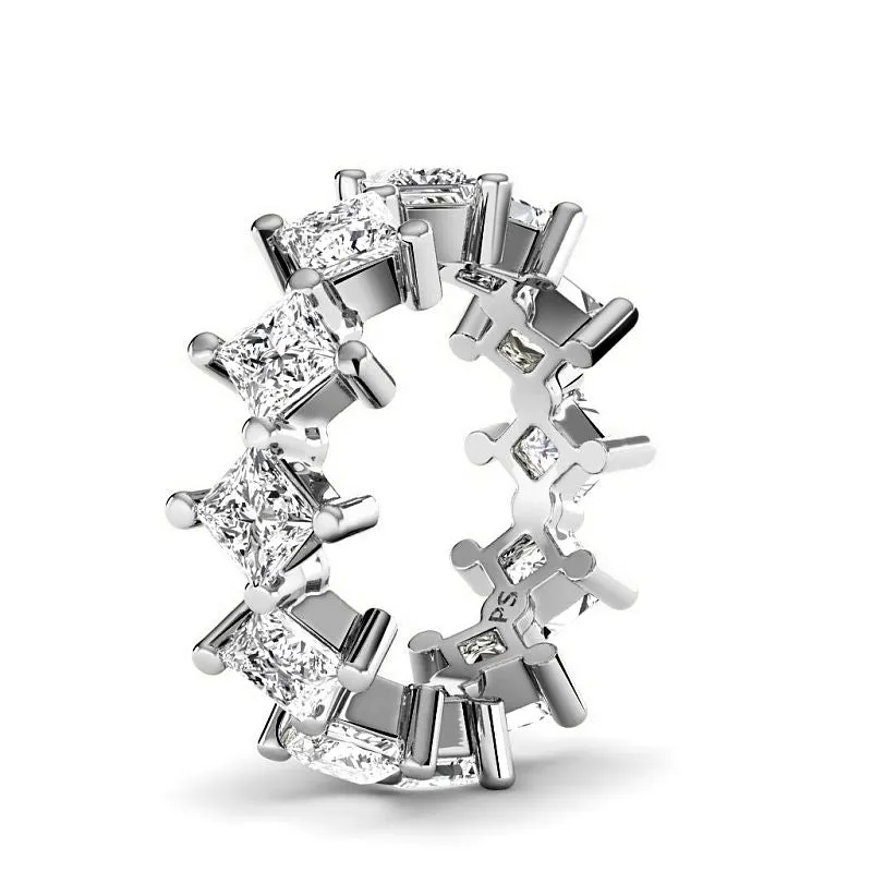 2.00-4.00 CT Princess Cut Lab Grown Diamonds - Eternity Ring