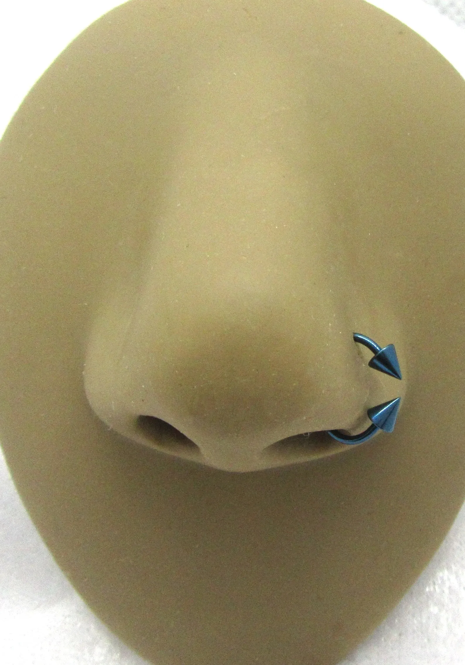 20G 18G 16G Double Spikes Nose Hoop Spiked Nose Ring Nostril Hoop Ring 20 gauge 18 gauge 16 gauge Unique Nose Hoop Snug Nose Ring