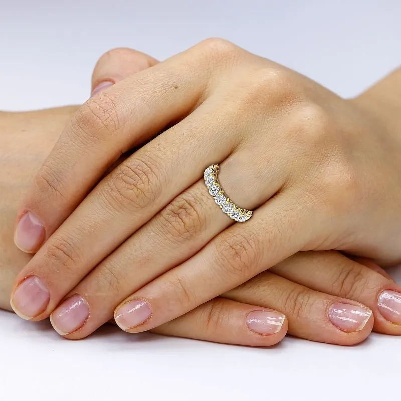2.50-6.00 CT Round Cut Lab Grown Diamonds - Eternity Ring