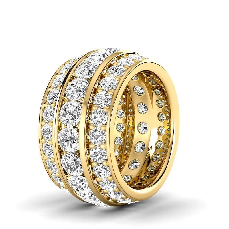 4.00-6.00 CT Round Cut Lab Grown Diamonds - Eternity Ring