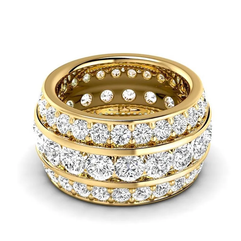 4.00-6.00 CT Round Cut Lab Grown Diamonds - Eternity Ring