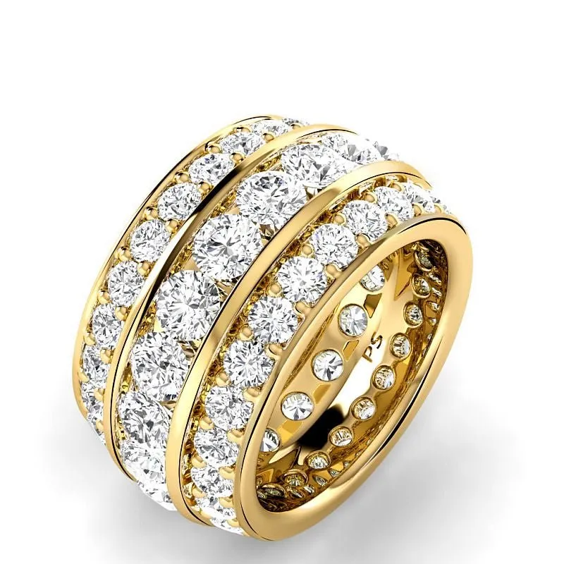 4.00-6.00 CT Round Cut Lab Grown Diamonds - Eternity Ring