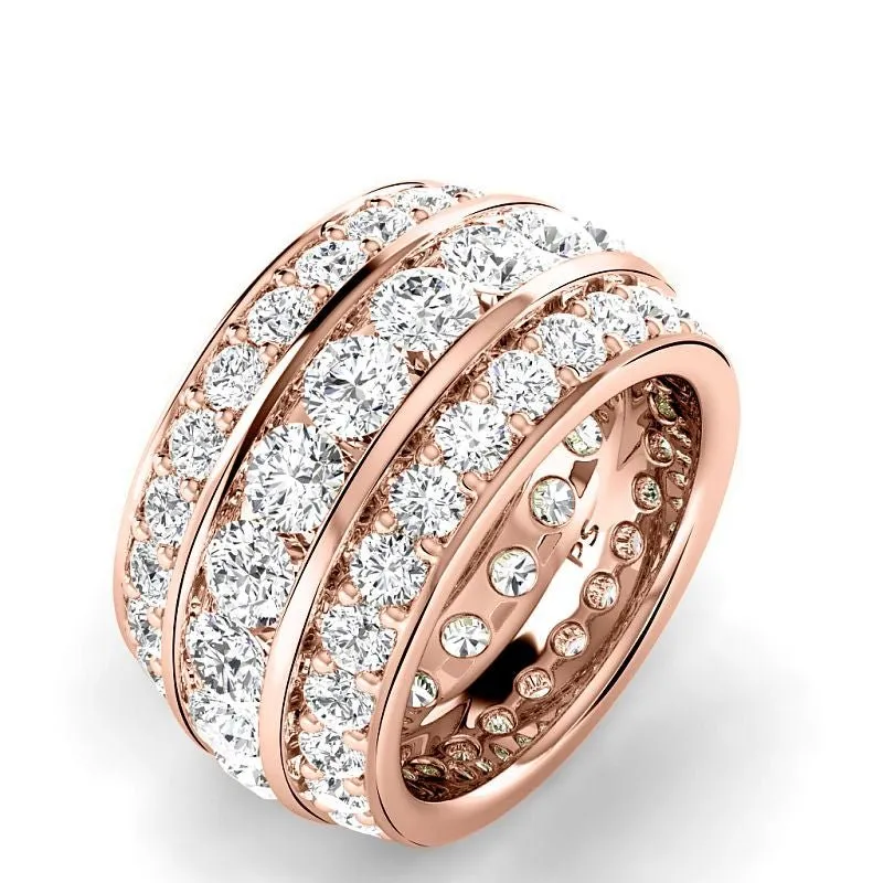 4.00-6.00 CT Round Cut Lab Grown Diamonds - Eternity Ring