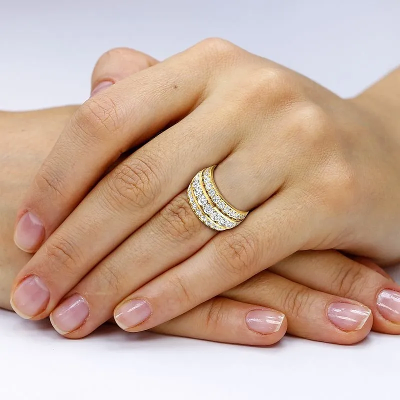 4.00-6.00 CT Round Cut Lab Grown Diamonds - Eternity Ring
