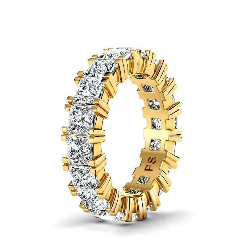 4.60 CT Princess Cut Lab Grown Diamonds - Eternity Ring