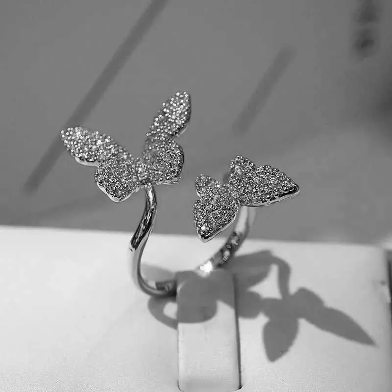 Adjustable Butterfly Finger Ring For Women (Free Size)