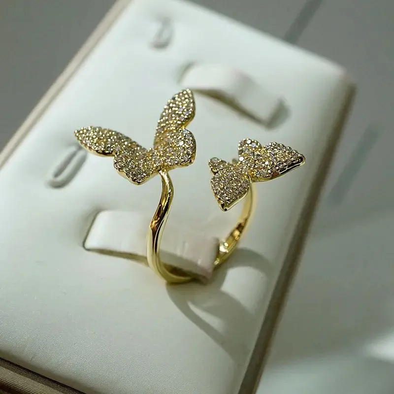 Adjustable Butterfly Finger Ring For Women (Free Size)