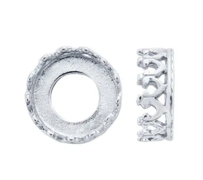 Adjustable Ring Blank | 6 mm Crown Bezel Cup and Leaf