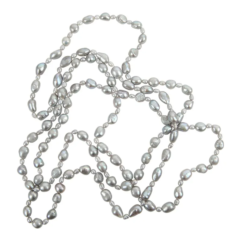 Alternating Baroque Pearl Necklace