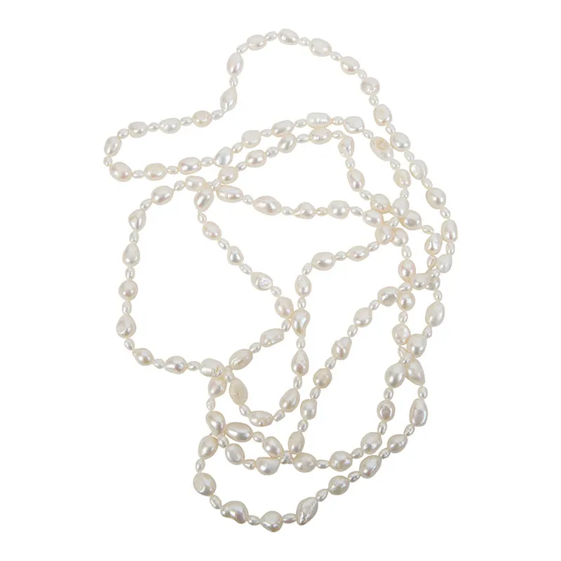 Alternating Baroque Pearl Necklace