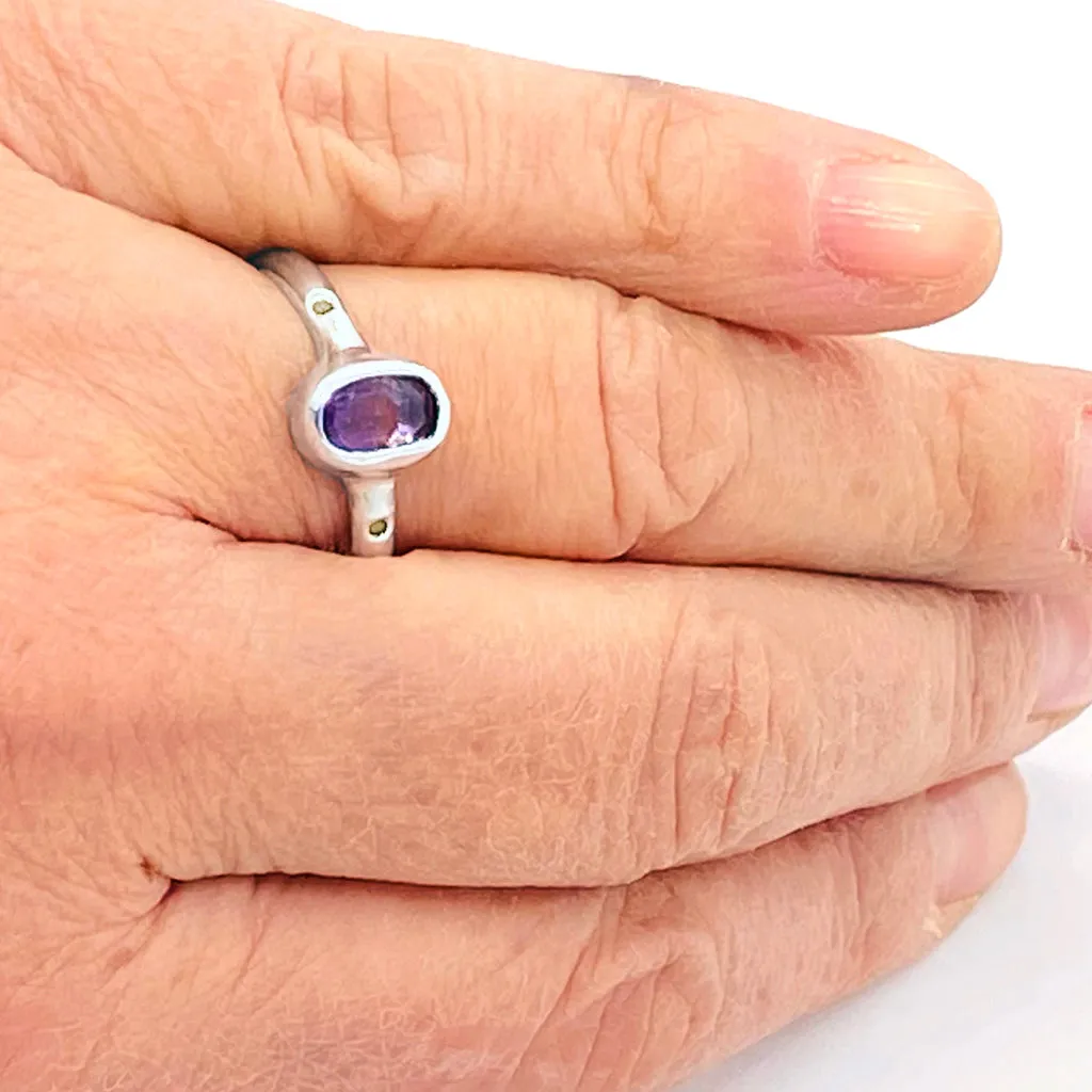 Amethyst & Citrine Ring (size 8 1/2)