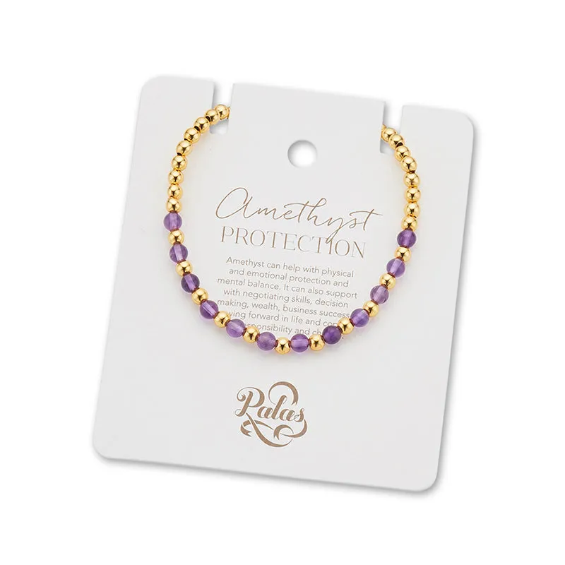 AMETHYST LOTUS PURITY GEM BRACELET