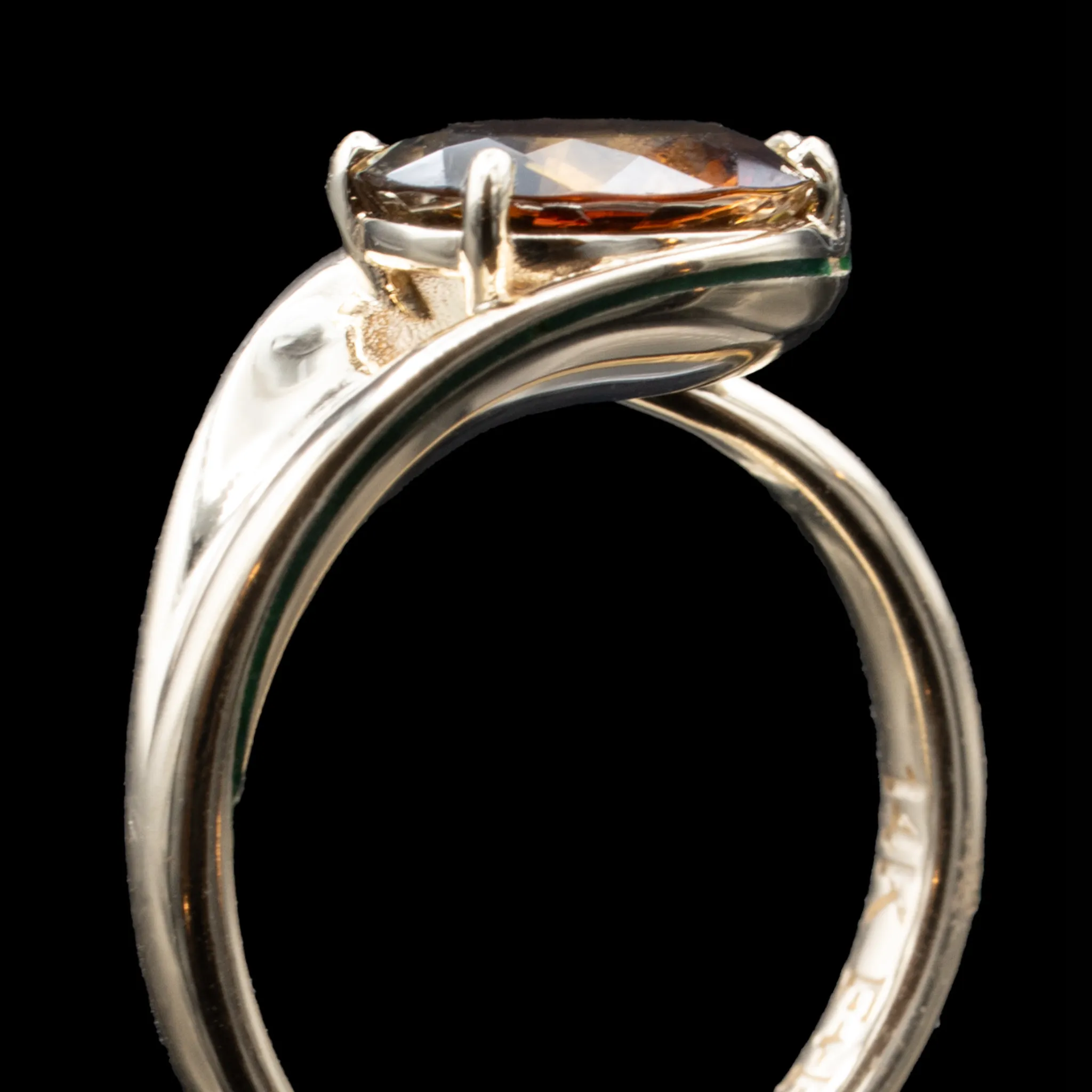 Andalusite Petal Ring In Gold