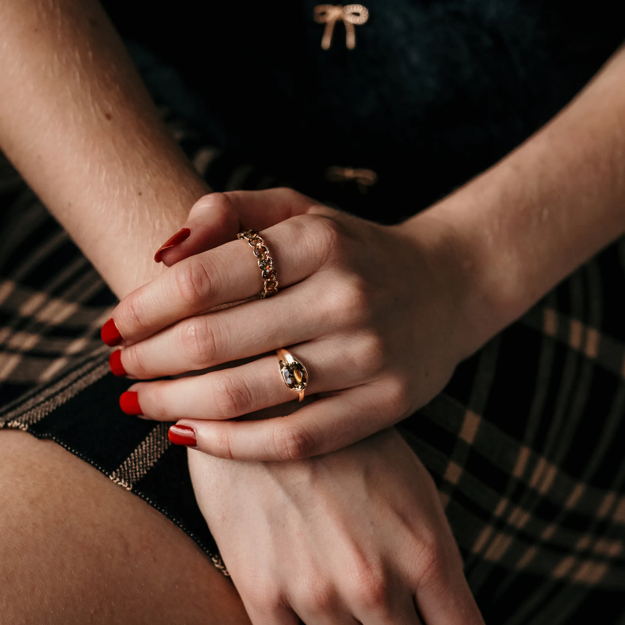 Andalusite Petal Ring In Gold