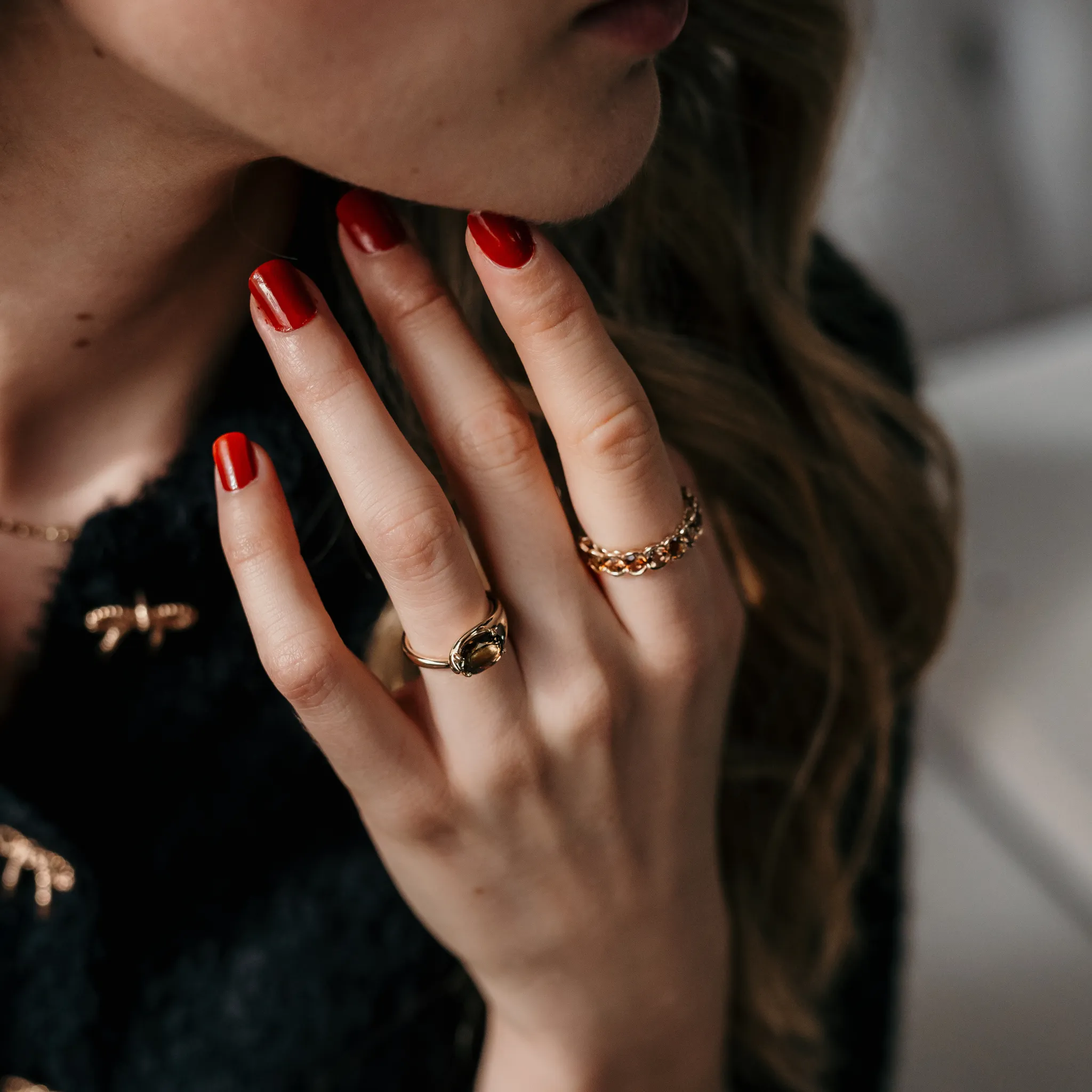 Andalusite Petal Ring In Gold