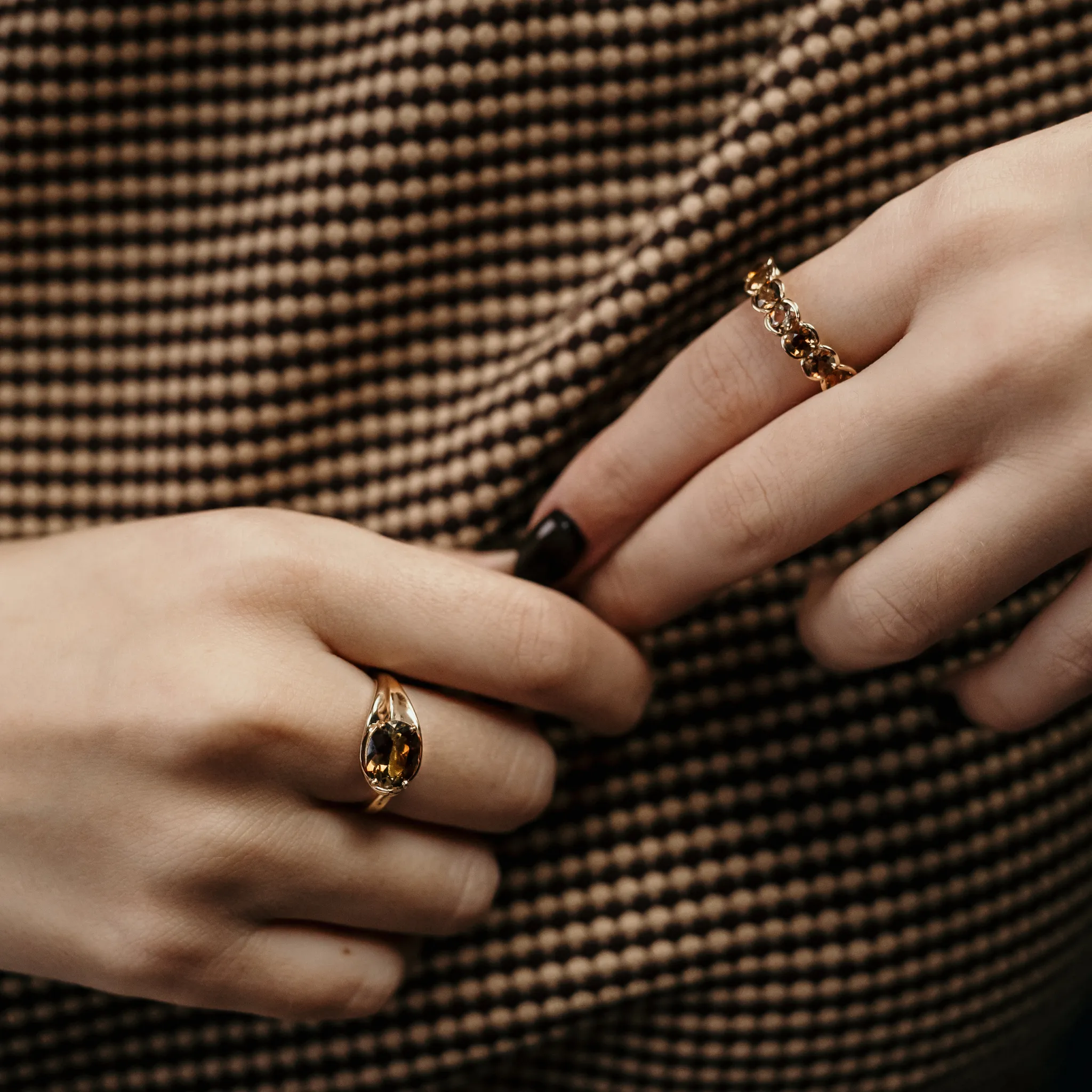 Andalusite Petal Ring In Gold