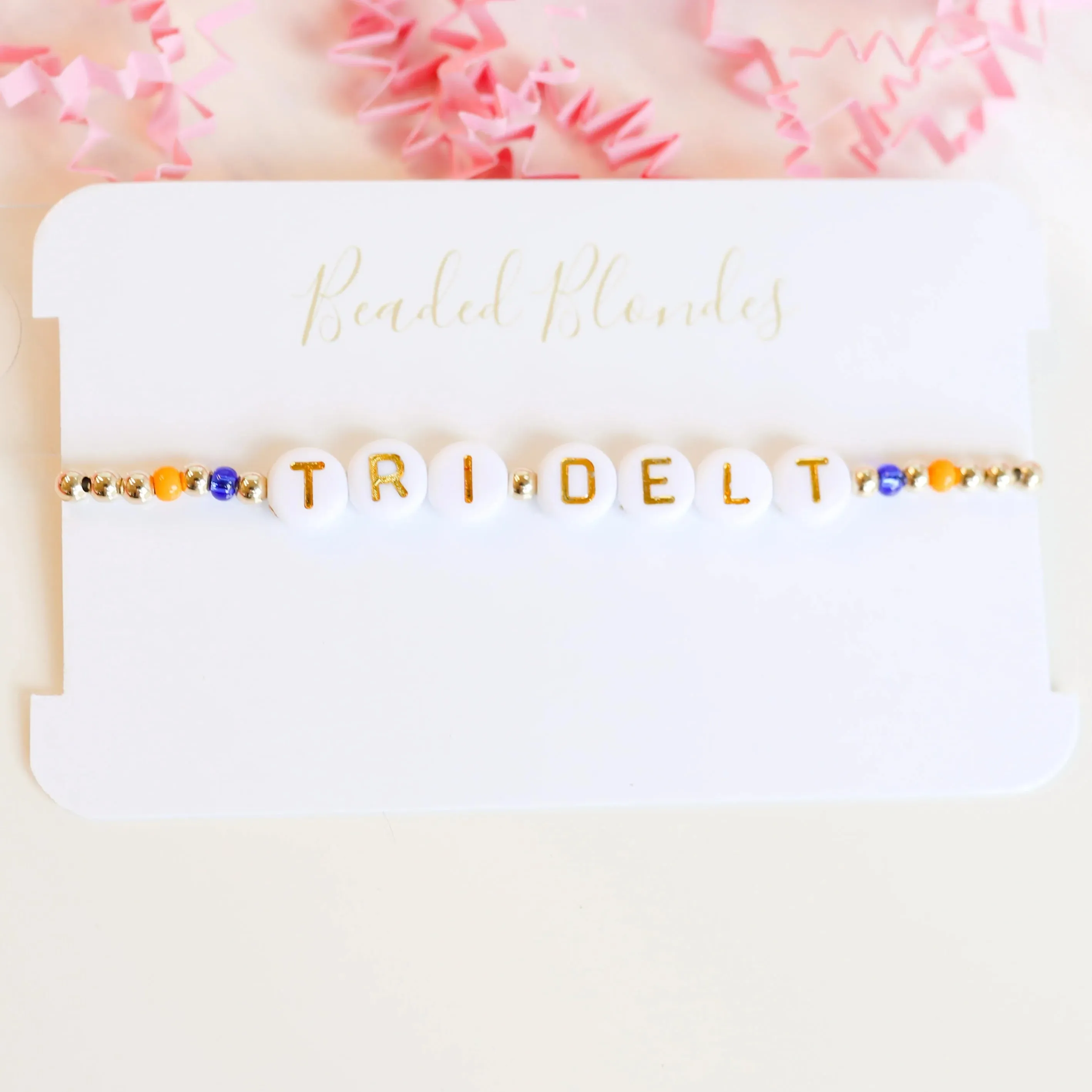 Beaded Blondes | Tri Delt Color Sorority Bracelet