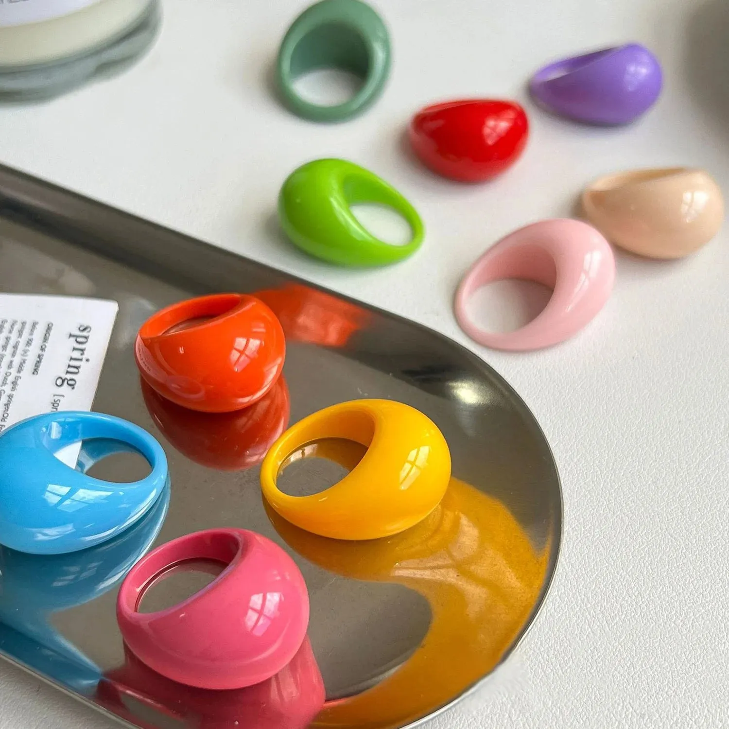 Big Round Acrylic Resin Rings.