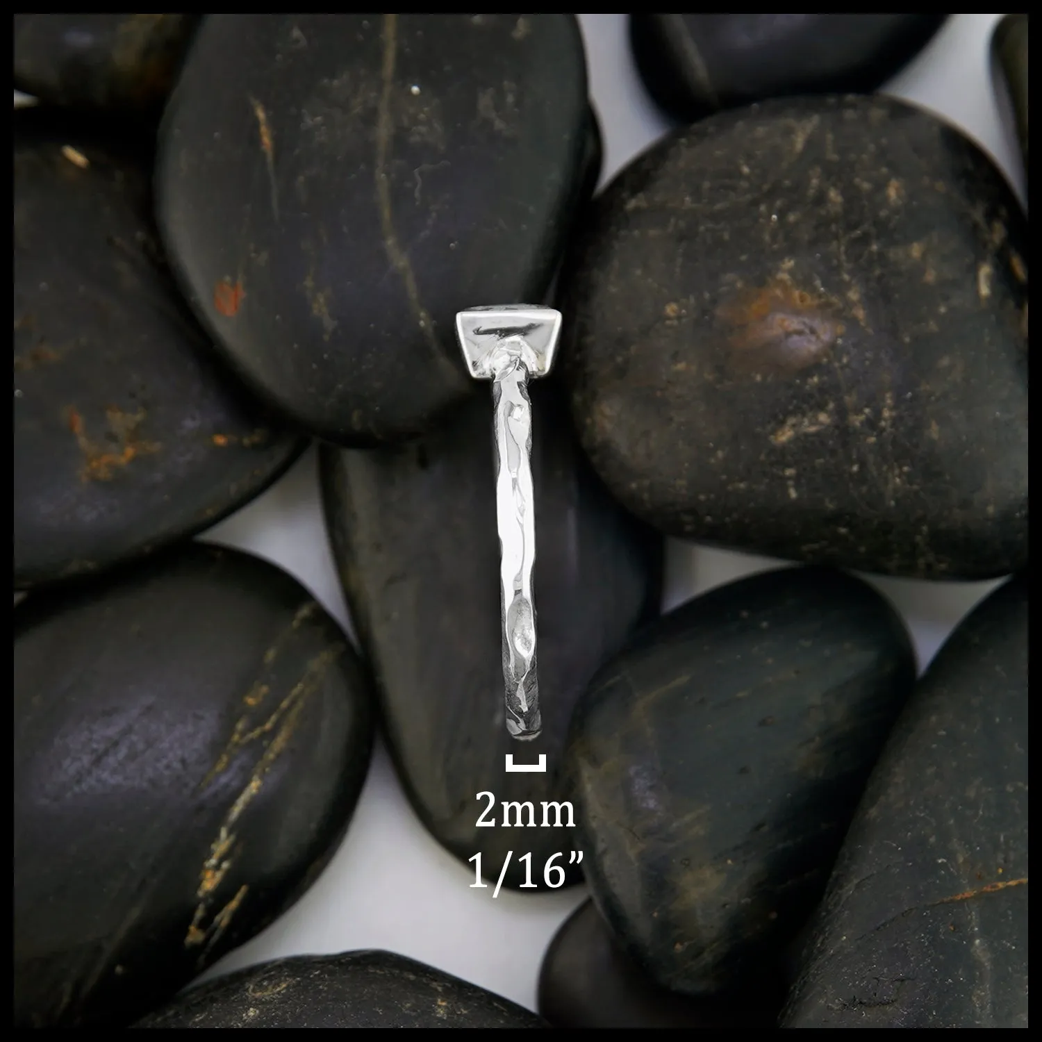 Blue Topaz Hammered Ring
