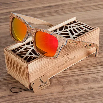 BOBO BIRD Brand Unique Wood Sunglasses Women Men Luxury Polarized Color Sun Glasses Retro with Memorial Gift for Drop Ship AG021