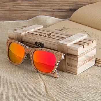 BOBO BIRD Brand Unique Wood Sunglasses Women Men Luxury Polarized Color Sun Glasses Retro with Memorial Gift for Drop Ship AG021