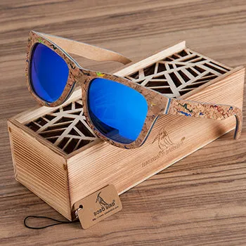 BOBO BIRD Brand Unique Wood Sunglasses Women Men Luxury Polarized Color Sun Glasses Retro with Memorial Gift for Drop Ship AG021