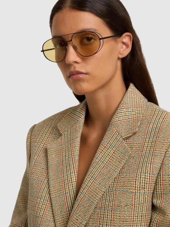 Bottega Veneta   BV1344S classic aviator metal sunglasses 