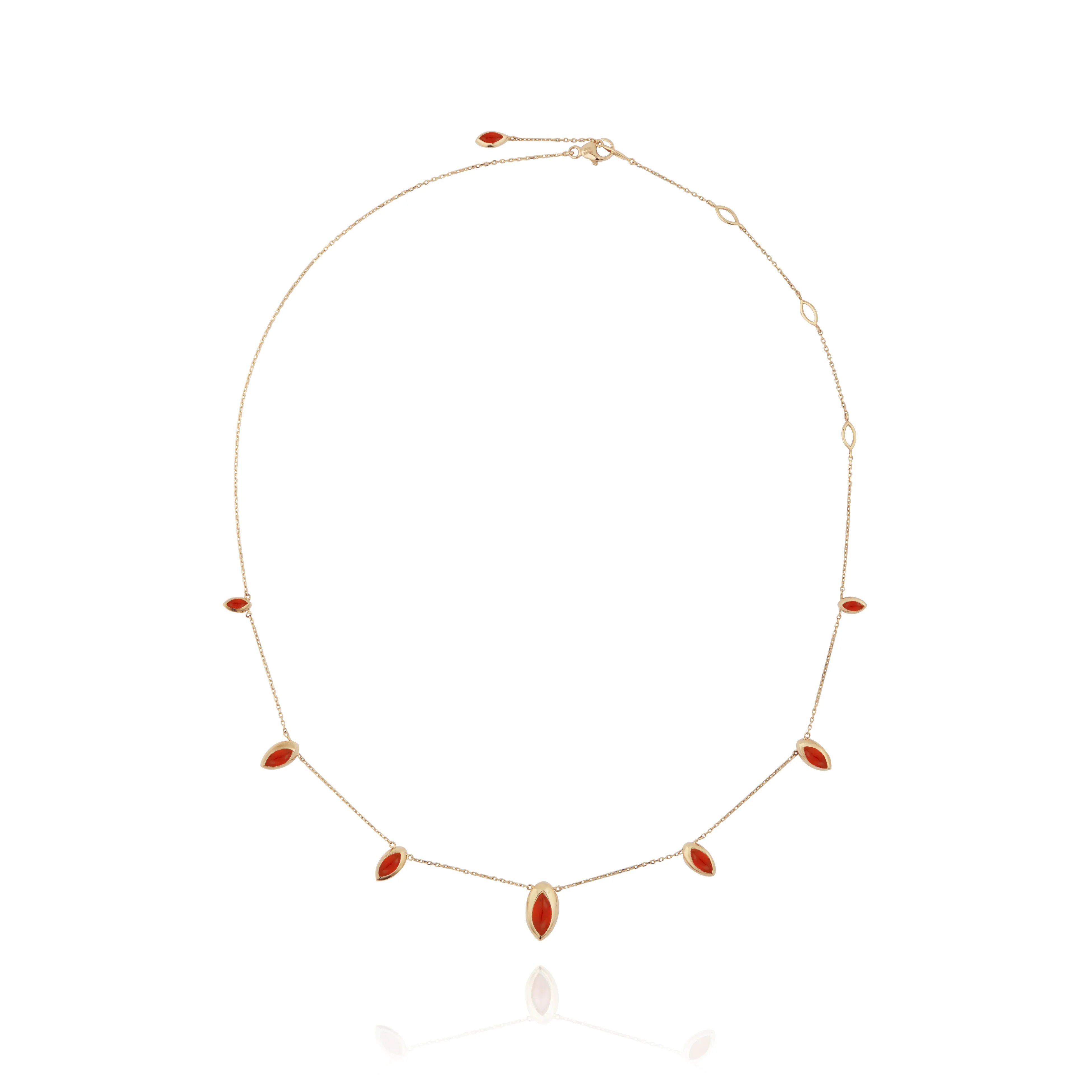 Carnelian Swinging Chain Necklace