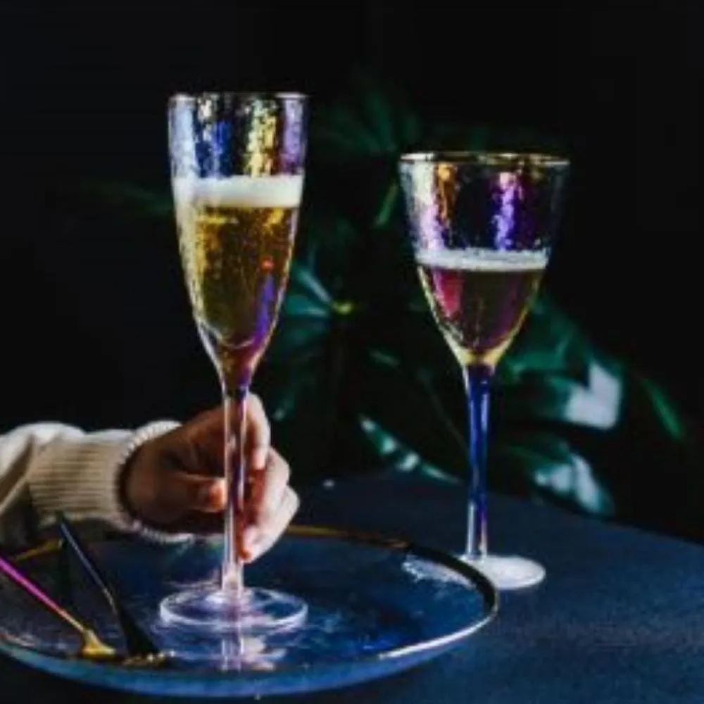 Champagne Glasses 4 Pcs Set(Lumière Arrosée-C)