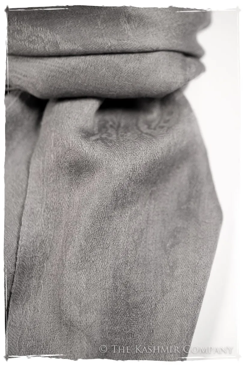 Chinchilla Paisley Kashmir Wool Scarf