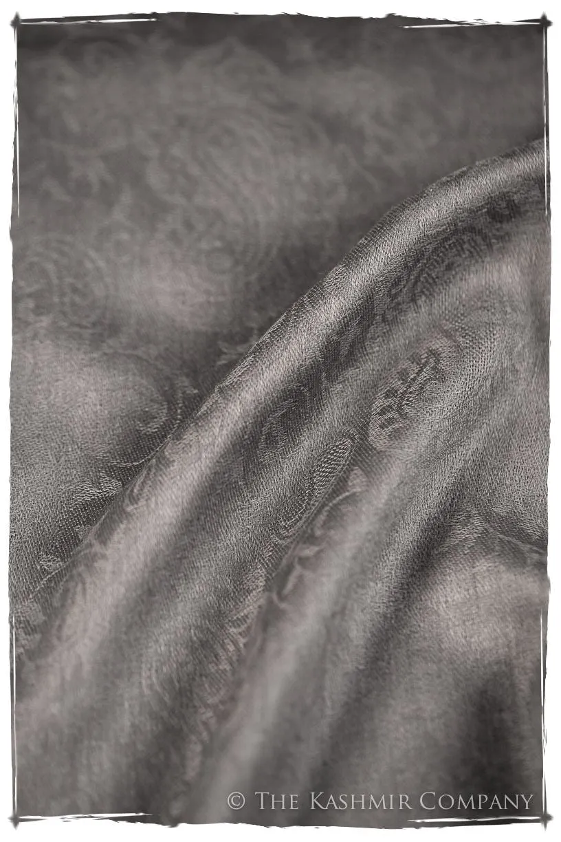 Chinchilla Paisley Kashmir Wool Scarf