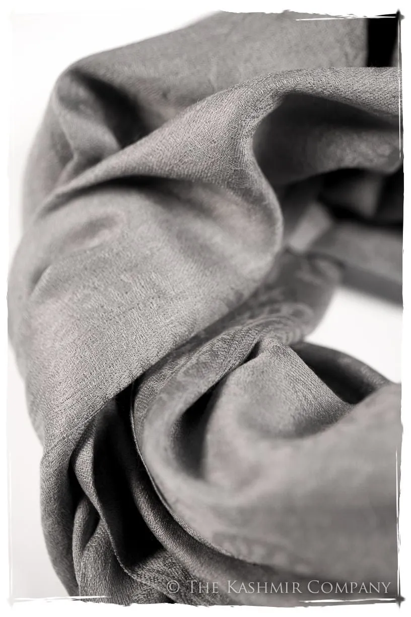 Chinchilla Paisley Kashmir Wool Scarf