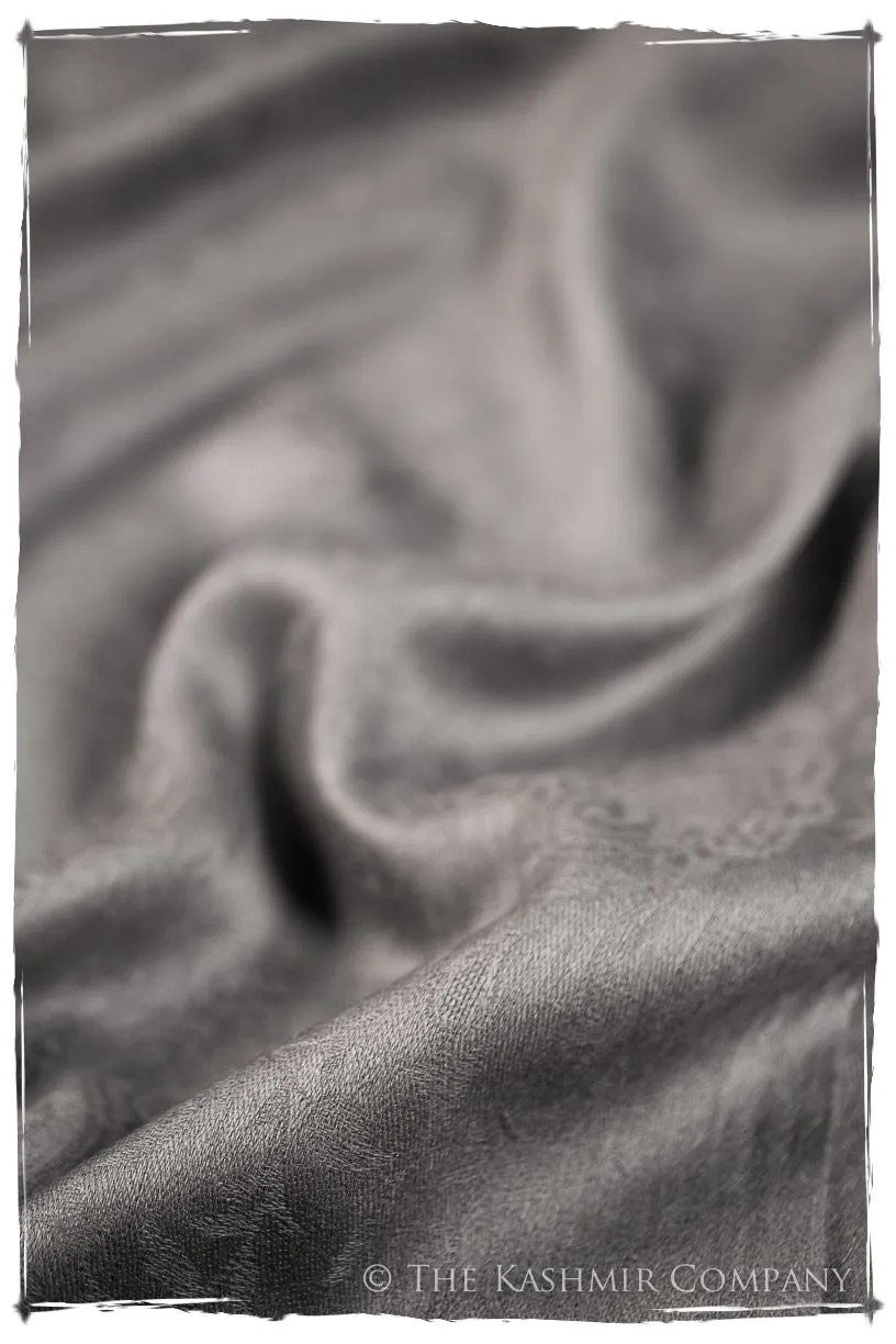 Chinchilla Paisley Kashmir Wool Scarf
