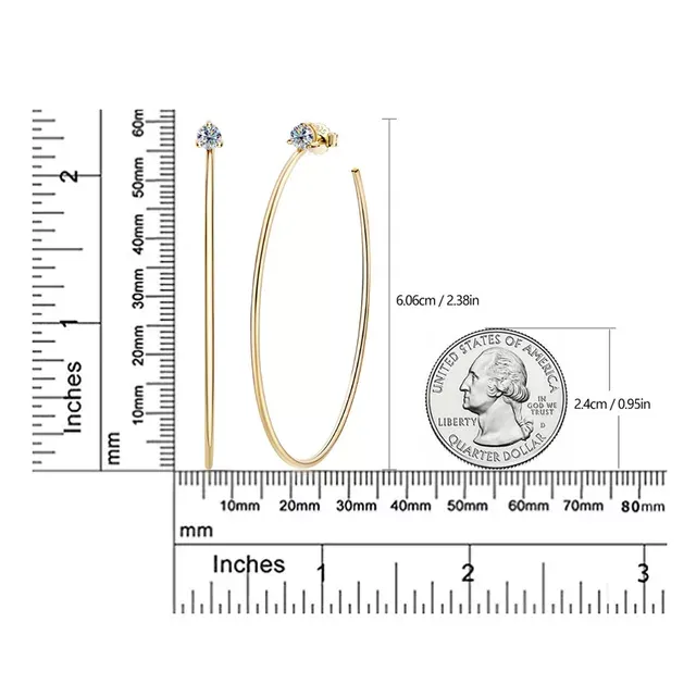 Chloe Moissanite Diamond Hoop Earrings