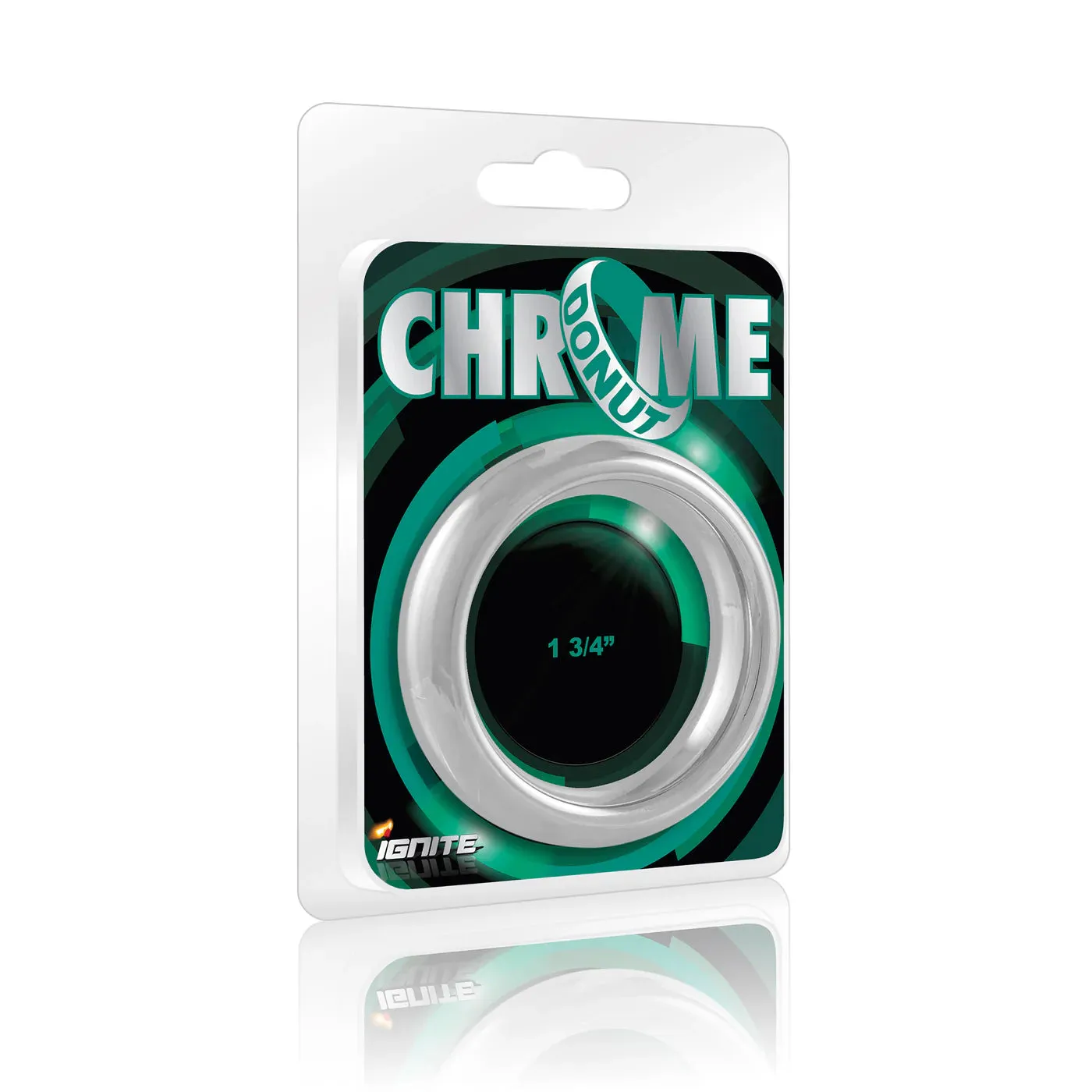 Chrome Wide Donut Cock Ring - 2 inch