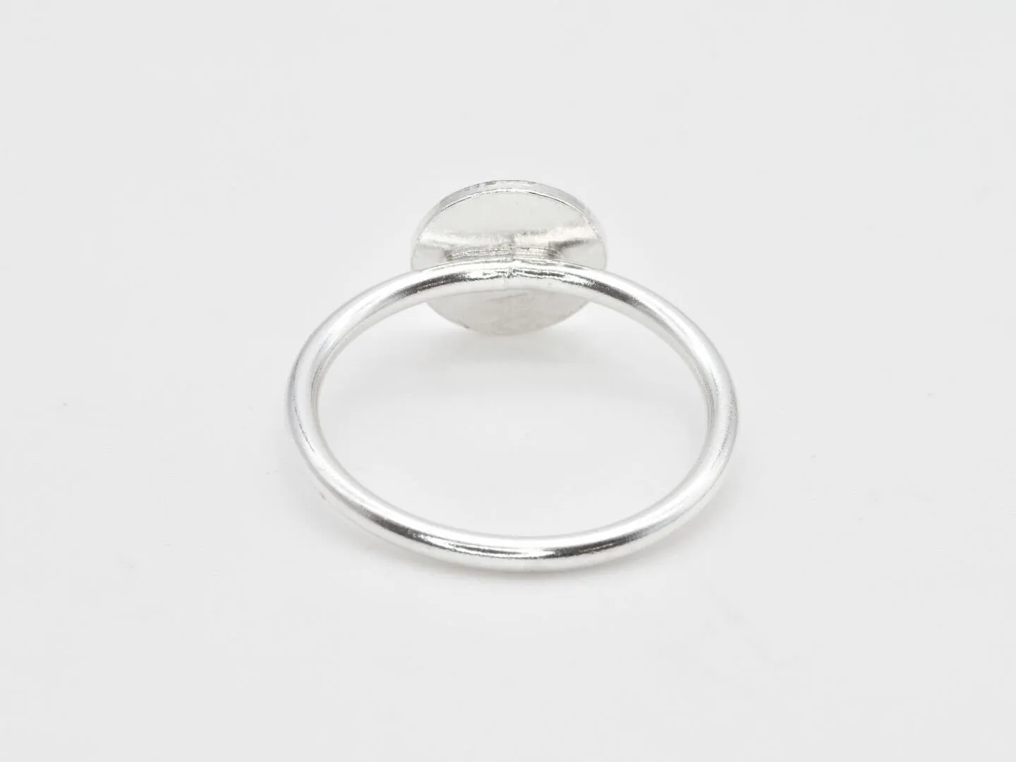 Circle Disc Ring - Geometric Circle Ring - Silver Disc Ring