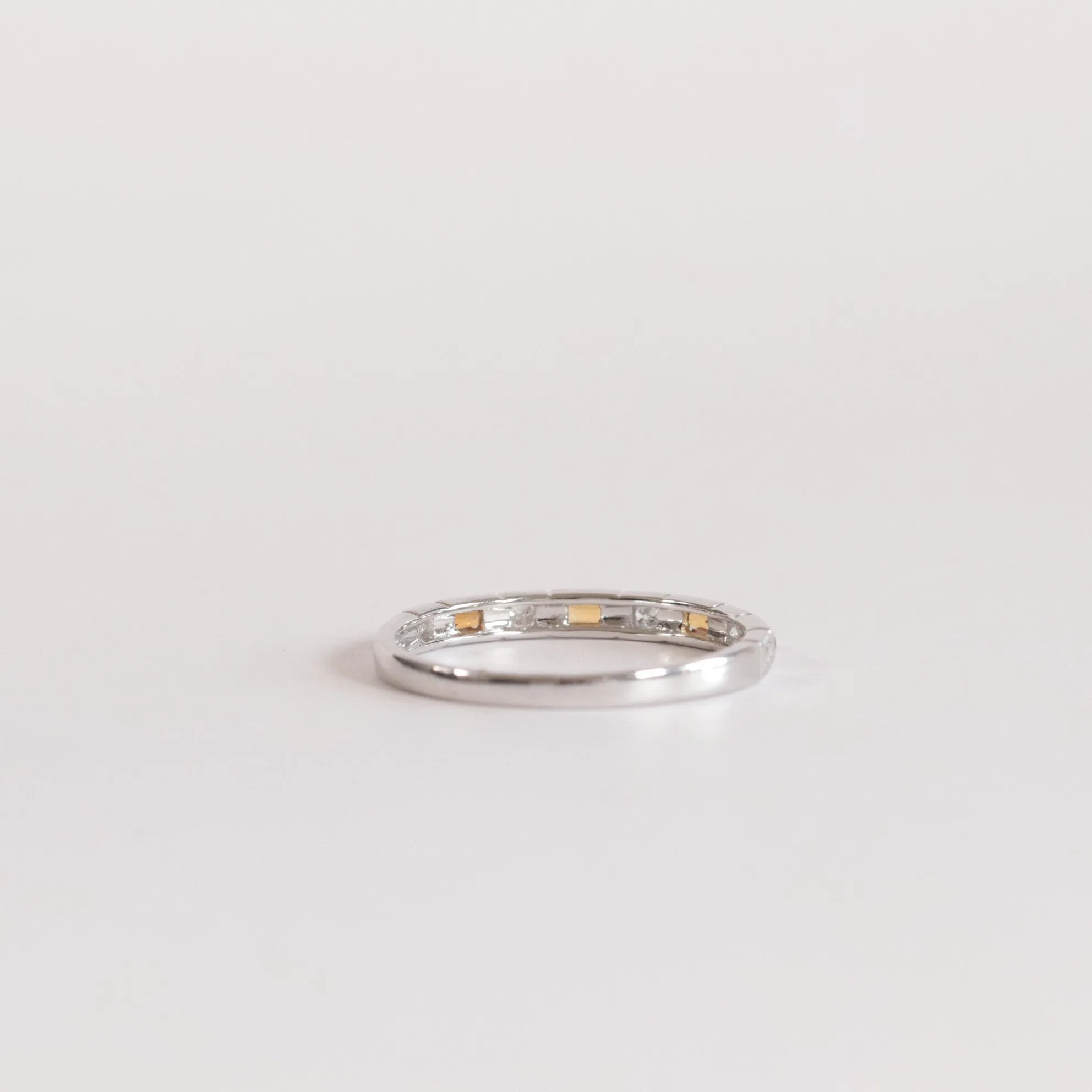 Citrine   Diamond Stackable Band