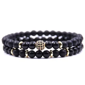 Classy Men Black Sub Zero Bracelet Set