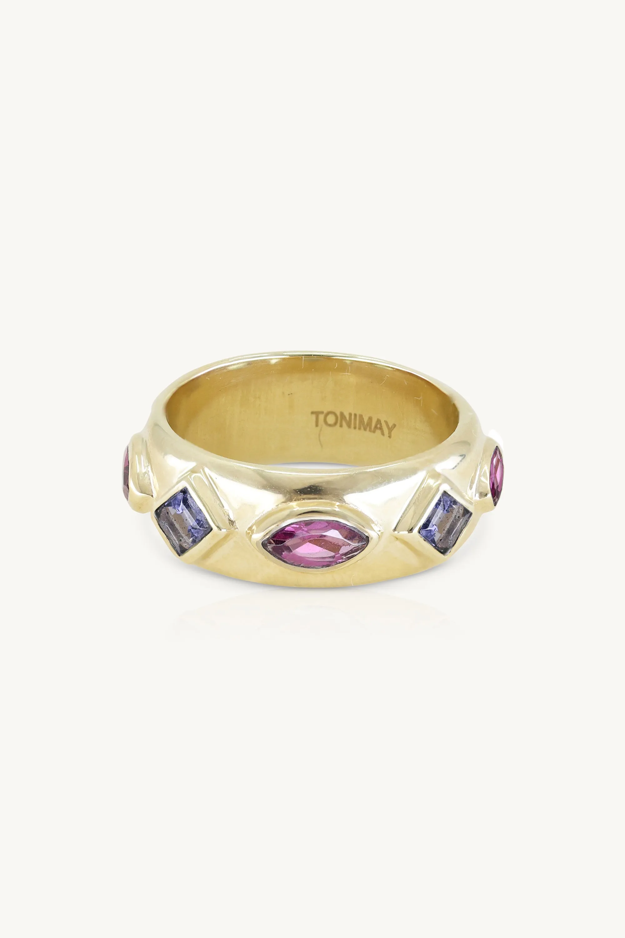 Coronet Iolite & Rhodolite Gold Ring